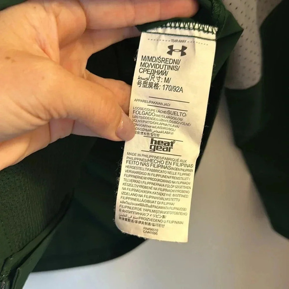 UNDER ARMOUR Squad Woven Warm Up Jacket green Zip medium - Picture 4 of 5